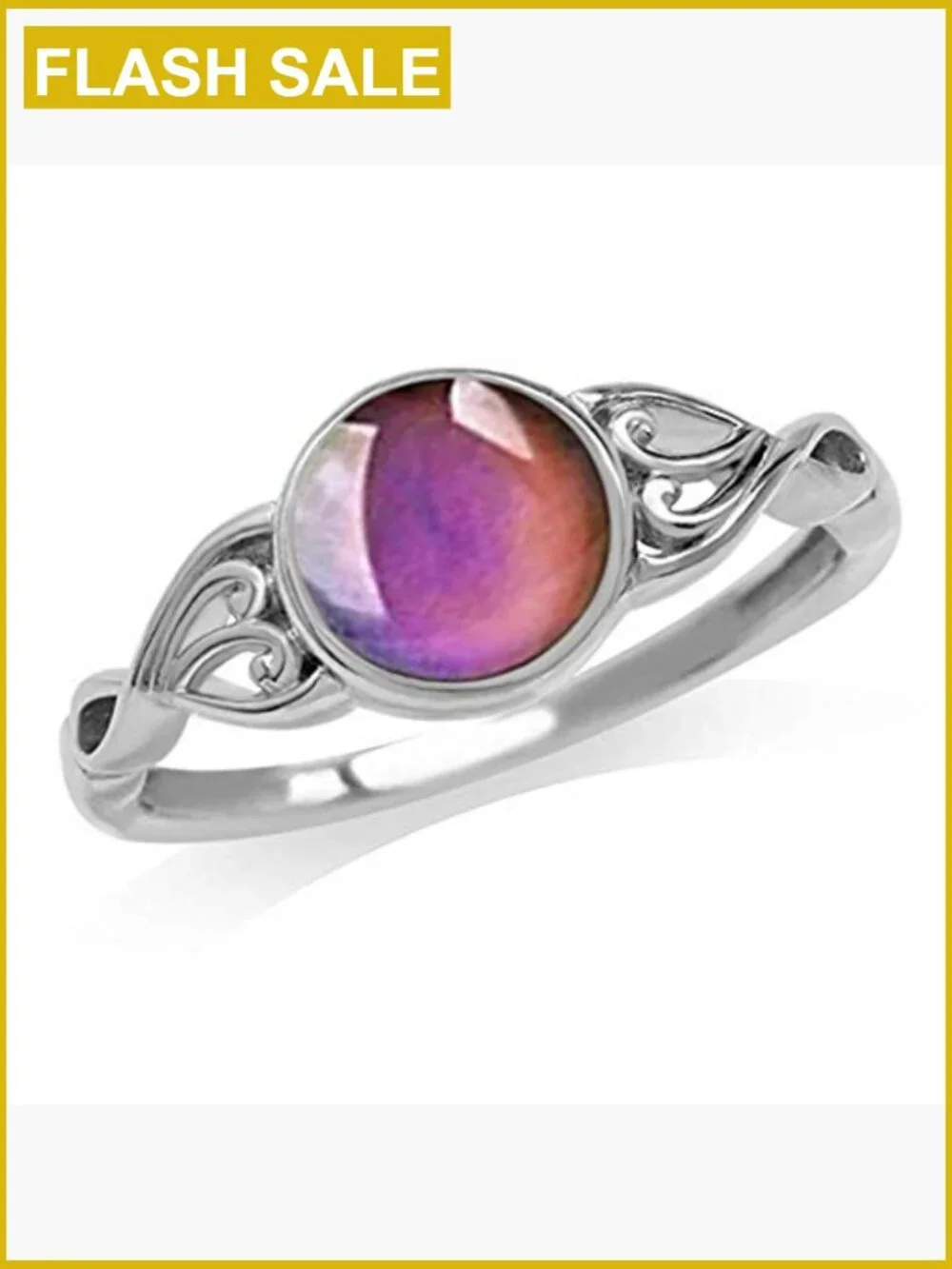 Vintage Sterling Silver Ring - Color Changing Mood Stone